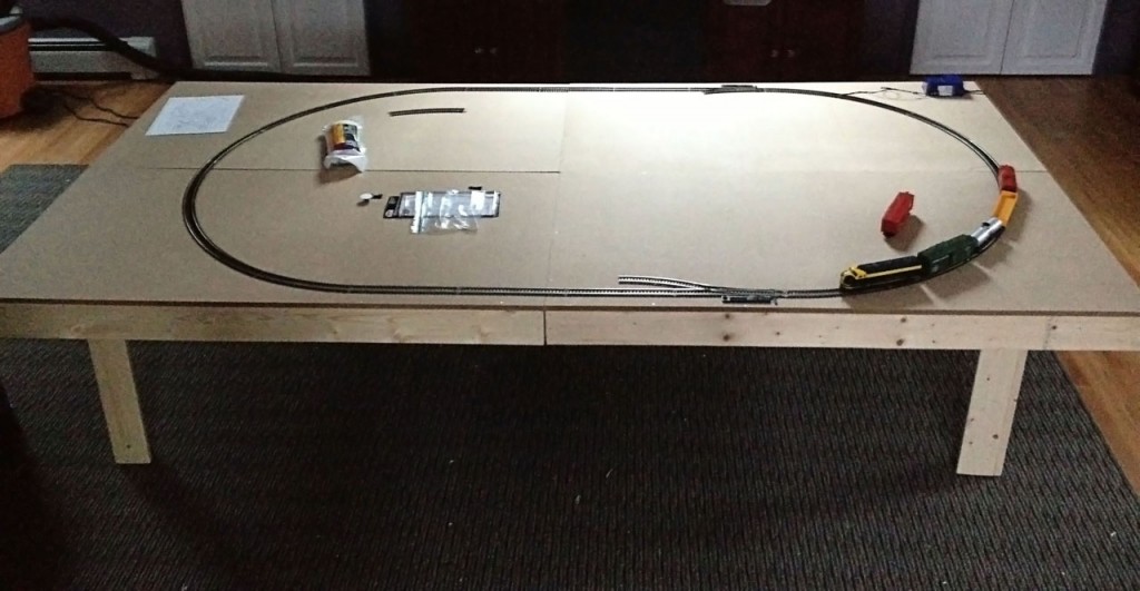 Finished modular train table