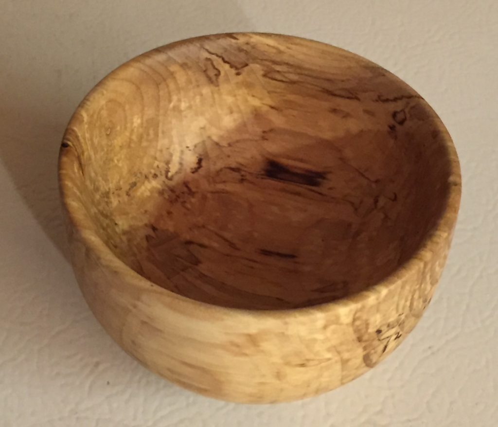 Spalted maple bowl